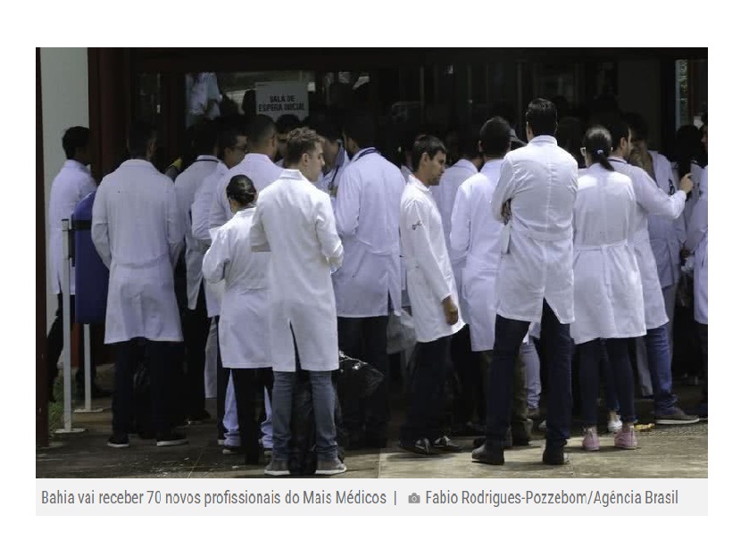 Bahia vai receber 70 novos profissionais do Mais Médicos